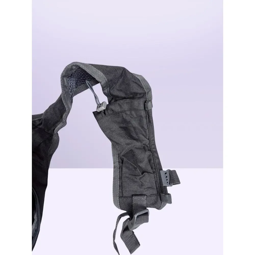 FIORETTO Black/Orange Hydration Backpack Hiking Adjustable Straps Zip 2 Pkt